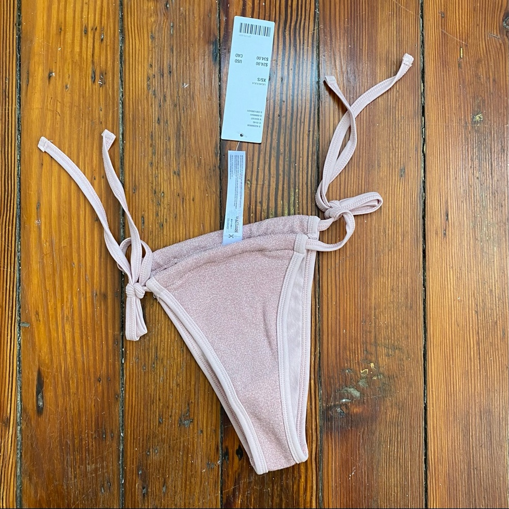NWT NIP Out from Under Metallic Ruched bikini bottom